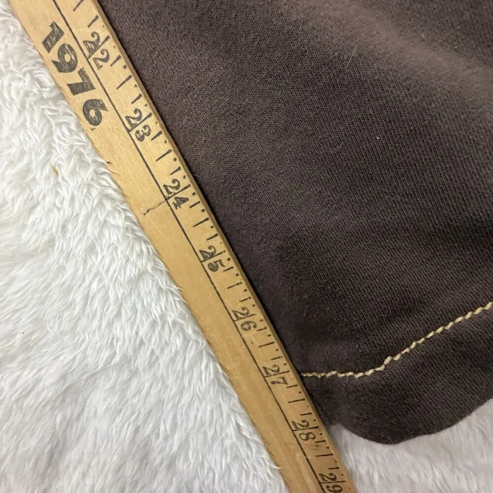 True Religion Sweatpants Men’s Small Brown Big T Straight Leg Drawstring Track
